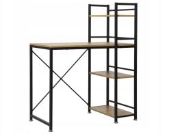 SIGNAL MEBLE Számítógépasztal B-036 tölgy/fekete Sig (B036DC)