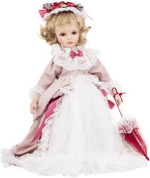 Art-Pol Porcelán magas dekoratív gyűjtőbaba esernyővel 45cm (177051)