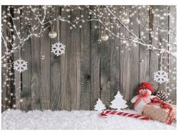  Karácsonyi Fotós Háttér 210x150 Cm Téli Tájkép Lámpákkal CP-70 (B07GDM6PJ9)