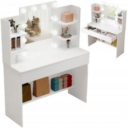 Muvu Kozmetikai Smink Fésülködőasztal Led Tükörrel Modern Loft 110 CM (TOALETKA KOSMETYCZNA Z LUSTREM LED)