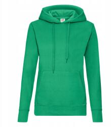 Fruit of the Loom Női kapucnis pulóver Hooded Sweat Kelly Green méret 2XL