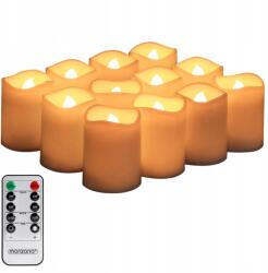 Monzana 12 db-os Gyertya Szett Led Távirányító Természetes Viasz (107579)