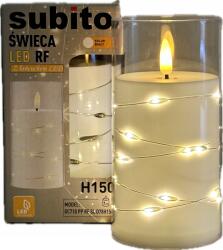 Subito Láng hatású led gyertya 15 cm 7, 8 cm Subito 367 fehér (ŚWIECA LED 367)