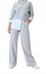 sinsay Szürke Klasszikus Sima Kapucni Nélküli Hosszú Ujjú Pulóver Oversize XL