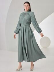 Shein Zöld Ruha MIDI Fodros Hosszú Ujjú Nyakkivágással Shein 38