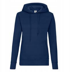Fruit of the Loom Női kapucnis pulóver Hooded Sweat sötétkék méret XL
