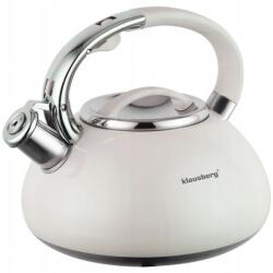 Klausberg Vízforraló síppal, acél, 3L, krémszínű, Klausberg (7076)