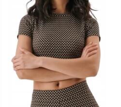 sinsay Mintás Crop Felső Rövid Ujjú Illeszkedő Póló Többszínű L