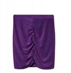 sinsay Lila Fodros Mini Szoknya Testhezálló Fémes Gumis Derék Xs