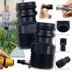  2 Szt Gwintowany Adapter Do Kranu Elementy Systemu Nawadniania Ogrodu (Adapter gwintowany do gwintu 2szt)