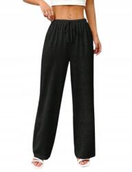 Shein Női Nadrág Fekete Egyenes Kötött Petite S 1DG