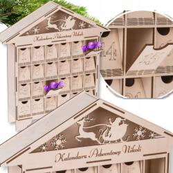 Bartu Adventi Naptár Diy gyerekeknek fából készült Házikó Névvel (KAD1)