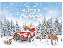  Karácsonyi Fotós Háttér 210x150 Cm Merry Christmas Téli Tájkép (Winter-082)