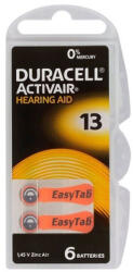 Duracell Activair hallókészülék elem 13, DA13, ZA13, H13MF 6db/bliszter (DUR013)