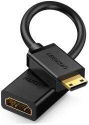 UGREEN HDMI (aljzat) - mini HDMI (csatlakozó) kábel adapter 4K 60Hz Ethernet HEC ARC 32 csatornás audio 22cm fekete (20137)