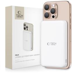 Tech-Protect iKi PB24 Lifemag Qi2 MagSafe Powerbank 10000mAh külső akkumulátor - fehér