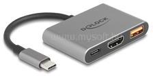 Delock USB Type-C adapter 4K 30 Hz s HDMI-hez A- és USB Type-C PD 2.0 90 W porttal (DL61071) (DL61071)