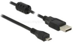 Delock USB 2.0-s kábel A-típusú csatlakozódugóval > USB 2.0 Micro-B csatlakozódugóval, 0, 5 m, fekete (DL84900) (DL84900)