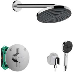 Hansgrohe - Set de duș cu baterie încastrată, cu corp, diametru 26 cm, 3 jeturi, crom SANI21HHH000 (SANI21HHH000)