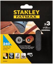 STANLEY STA39262-XJ Csiszolóháló, 125 mm, P240, 3 db (STA39262-XJ)