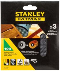 STANLEY STA39257-XJ Csiszolóháló, 125 mm, P120, 3 db (STA39257-XJ)