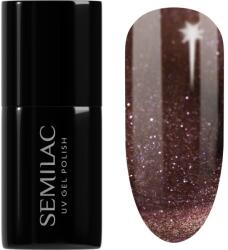Semilac UV Hybrid Galaxy Flash gél körömlakk UV / LED-es lámpákhoz árnyalat 823 Meta Rose 7 ml