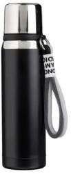 Welora Rozsdamentes acél izotermikus palack húzózsinórral, 700ml űrtartalommal, fekete színben (JM1243391)