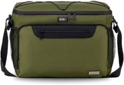 Zagatto Nagy hőszigetelt táska, Hűtőszekrény, Zagatto, Zöld, Uzsonnásdoboz, Ideális piknikezéshez, strandra, családi kirándulásokhoz, 30 L, Méretek 41x26x25, Szigetelt fő rekesz, Állítható vállpánt, ZG956 (ZG