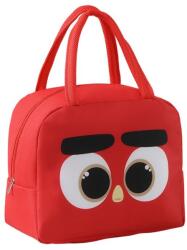 Flippy Cartoon hűtőtáska, hordozható gyerekeknek, oxfordi szövetből készült ebédlőtáska 22x14x19 cm madármintás piros (131602)