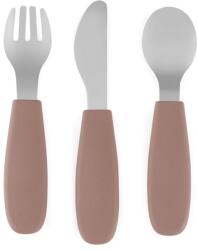 Petite&Mars Take&Match Stainless Steel Cutlery Set прибор за деца Velvet Latte 12m+ 3 бр