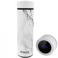 N'OVEEN TB2319 Termosz, érintőképernyős LED kijelzővel, 450 ml, fehér / márvány (TB2319Marble)