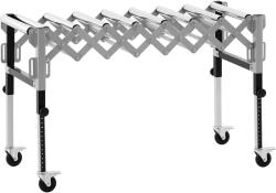 MSW Görgős asztal - 130 kg - 147 cm - 9 görgő - állítható magasságú - összecsukható (MSW-RT-130)