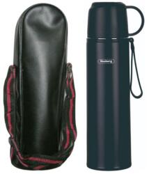 Rosberg Termosz tokkal Rosberg R52010FB, 0.5 l, Duplafalú vákuumszigetelés, Pohárként funkcionáló kupak, Fekete (R52010FB-black)