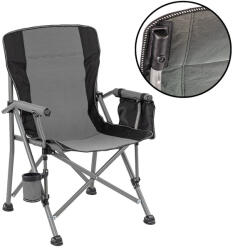 Leziter Comfort Plus karfás horgász szék pohártartóval szürke (YF-02-GRAY)