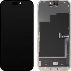 MP Display cu Touchscreen MP compatibil cu Apple iPhone 15 Pro, cu Rama, Versiune Soft OLED FHD 120Hz Diagnostic, Negru - gsmnet