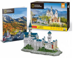 CubicFun : Neuschwanstein kastély 3D puzzle 121 db-os, National Geographic fotóalbummal (NTTD-CUBICFDS0990)