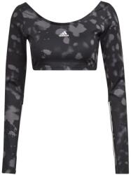 Adidas Blúz Adidas W Hyglm Cro Aop HD6283 női fekete M (HD6283-M)