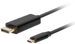 Lanberg USB C - Displayport 4K 60HZ kábel 0.5m (CA-CMDP-10CU-0005-BK) (CA-CMDP-10CU-0005-BK)