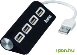 Hama USB 2.0 HUB 1: 4 fekete (200119)