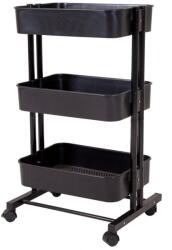 Unic Spot Debby gurulós tároló polc, fekete