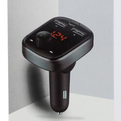 HST A26 - Bluetooth/FM Transzmitter LED kijelzővel USB-C és dupla USB töltővel (CS-17515)