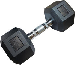  Egykezes hatszögletű HEX súlyzó 12, 5 kg gumírozva