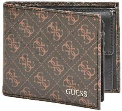  Guess, Vezzola, Textile Wallet, Billfold, w/sf w/cp, Brown Logo, For Men