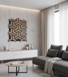 Coloana Panou riflaj decorativ Black Walnut - Set 4 bucati - nuc închis (2100000066957)