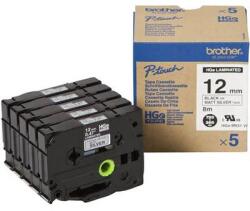 Brother Feliratozó szalag 5 részes készlet Brother HGe-M931V5 Szalagszín: Ezüst (matt) Szövegszín: Fekete 12 mm 8 m (HGEM931V5) (HGEM931V5)