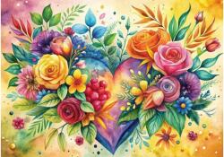 Yazz 3885 - Flower Heart - 1000 db-os puzzle (3885)