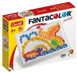 Quercetti Mozaika Fantacolor Portable - 280 buc, mix 3 dimensiuni de cleme (QUE_00950)