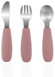 ZOPA Tacâmuri pentru copii din silicon, Old Pink (BD8595114453641) Set pentru masa bebelusi
