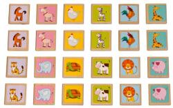 LUCY&LEO 133 Animale - card de memorie pentru copii din lemn 24 de cărți (MA9-LL133)