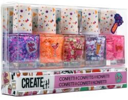 Canenco Konfetti körömlakk 5 db /csomag Ajánlott 6-10 éves korig lányoknak (38488)